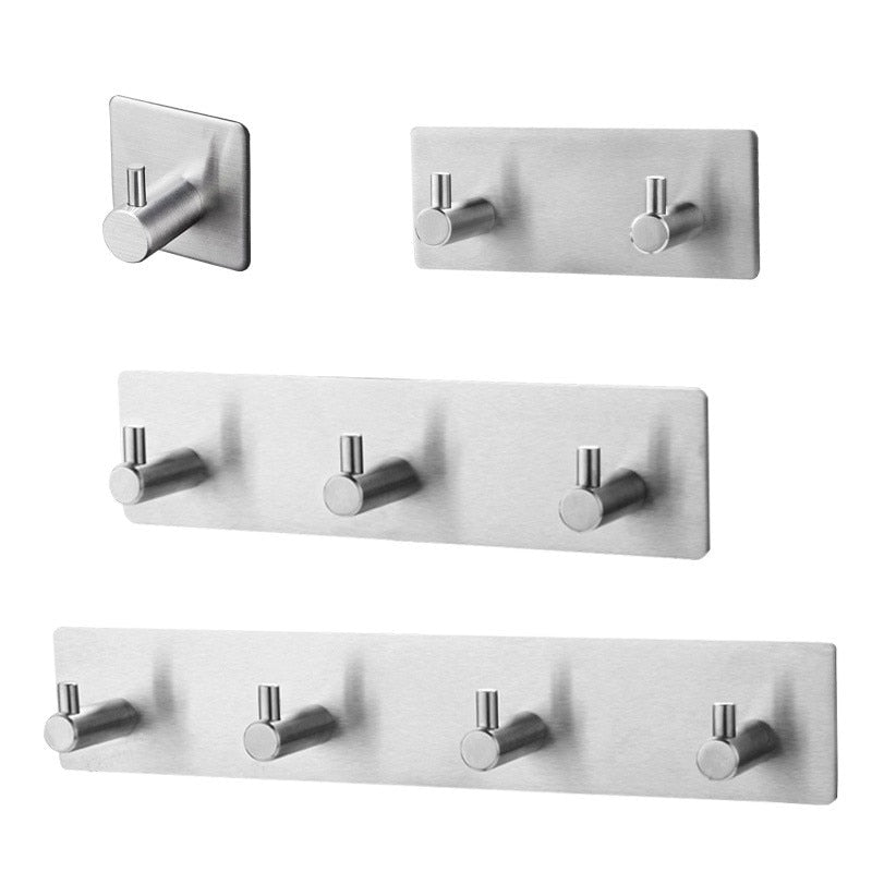 SUS304 Black Robe Hook Wall Hook Towel Hook for Bathroom Stainless Steel Coat Hook Rustproof Hook Hanger for Kitchen Hardware