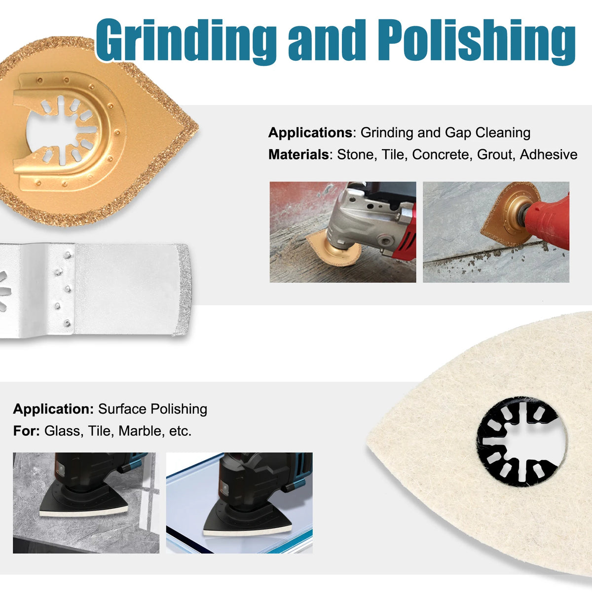 Oscillating Multi-Tool Blade Set — 50 & 63 Piece Kits for Wood, Metal & Plastic