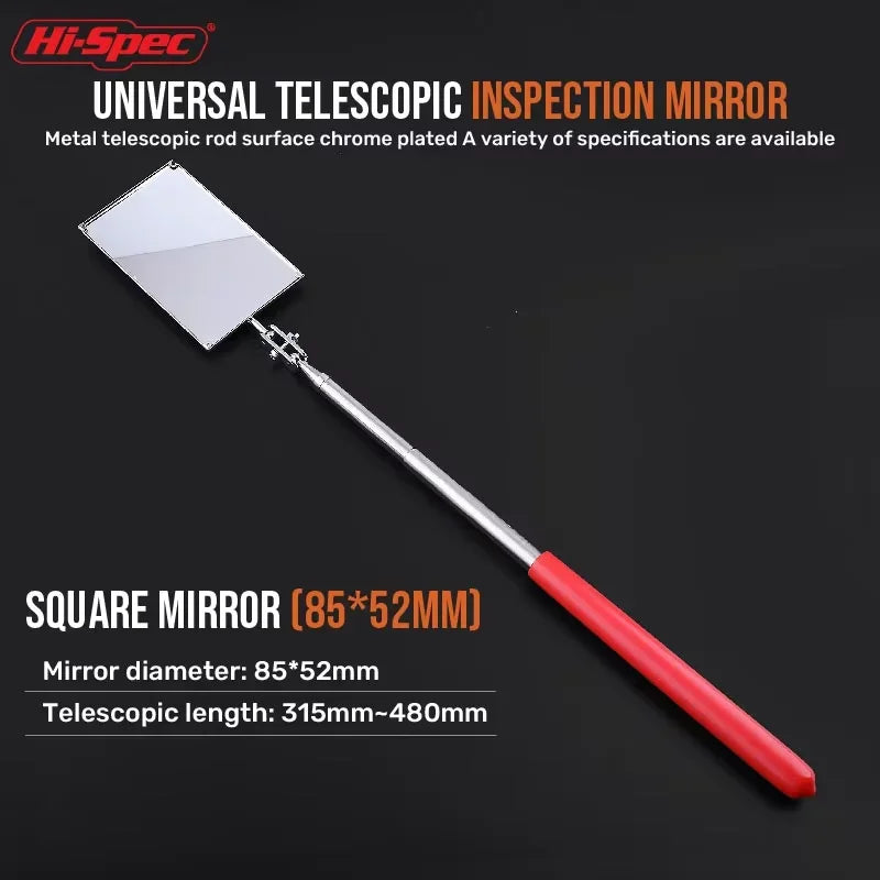 Magnetic Pickup Tool + Inspection Mirror Kit — 5-Piece, LED, Telescoping