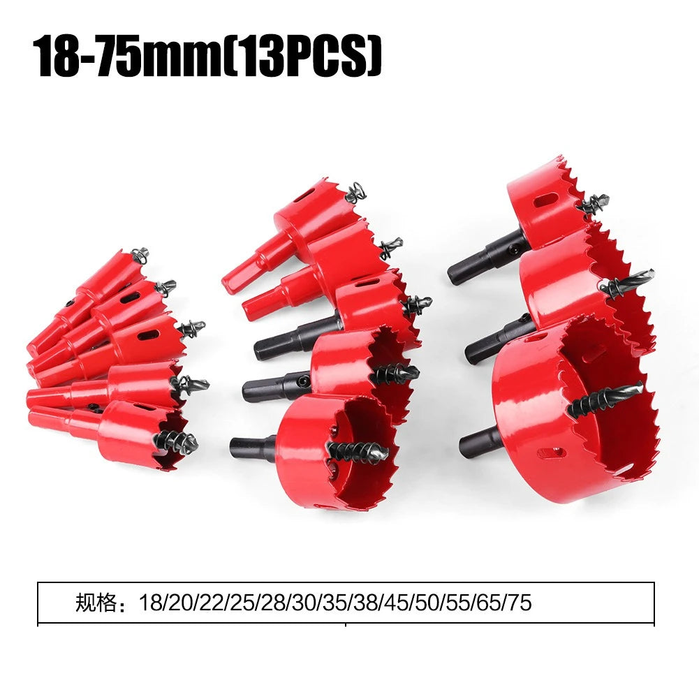 6/8/9/11/12/13/14Pcs M42 Bi-Metal Hole Saw HSS Drill Bits Set for Metal Iron Aluminum Stainless Plastic DIY Wood Cutter Tools