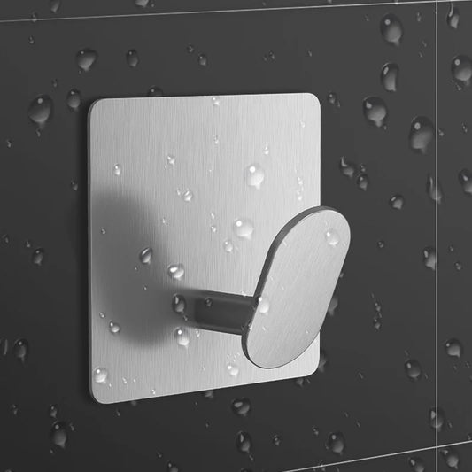 Adhesive Stainless Steel Wall Hooks — 4-Pack