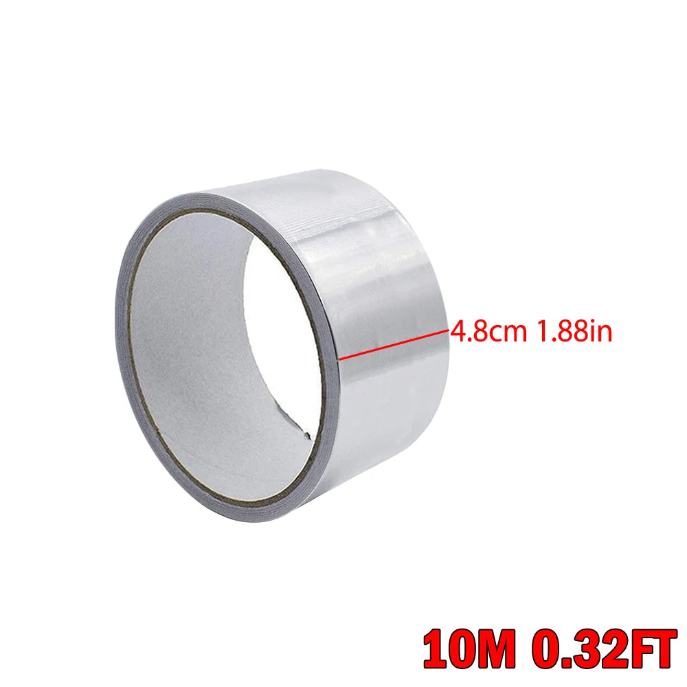 Aluminum Foil Tape, 2-Pack — 2 in x 65 ft per Roll, for HVAC Ductwork, Dryer Vents & Pipe Sealing