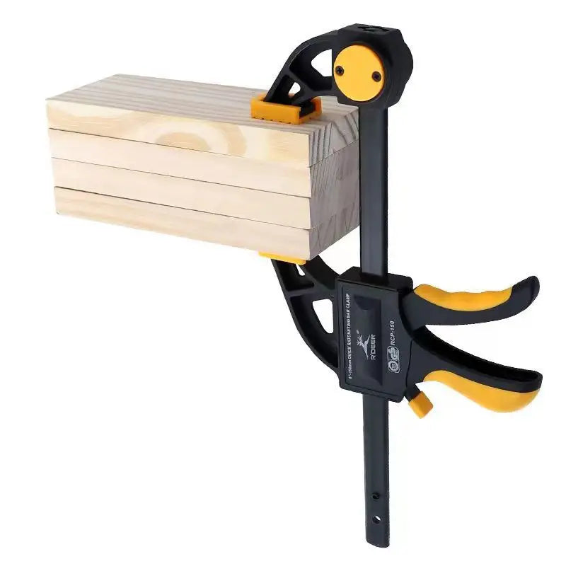 Quick-Grip Bar Clamps 12-Inch — 2-Pack One-Hand Ratchet F-Clamps with Quick Release for Woodworking & DIY Carpentry