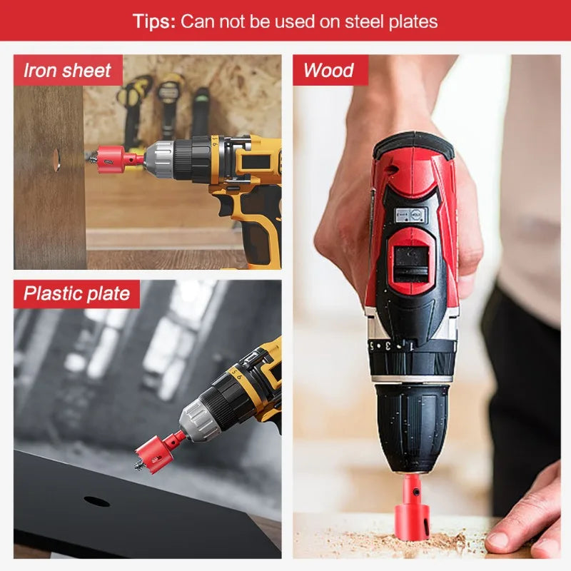 6/8/9/11/12/13/14Pcs M42 Bi-Metal Hole Saw HSS Drill Bits Set for Metal Iron Aluminum Stainless Plastic DIY Wood Cutter Tools