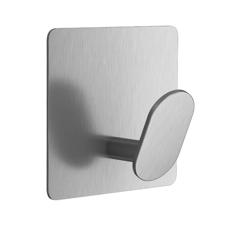 Adhesive Stainless Steel Wall Hooks — 4-Pack