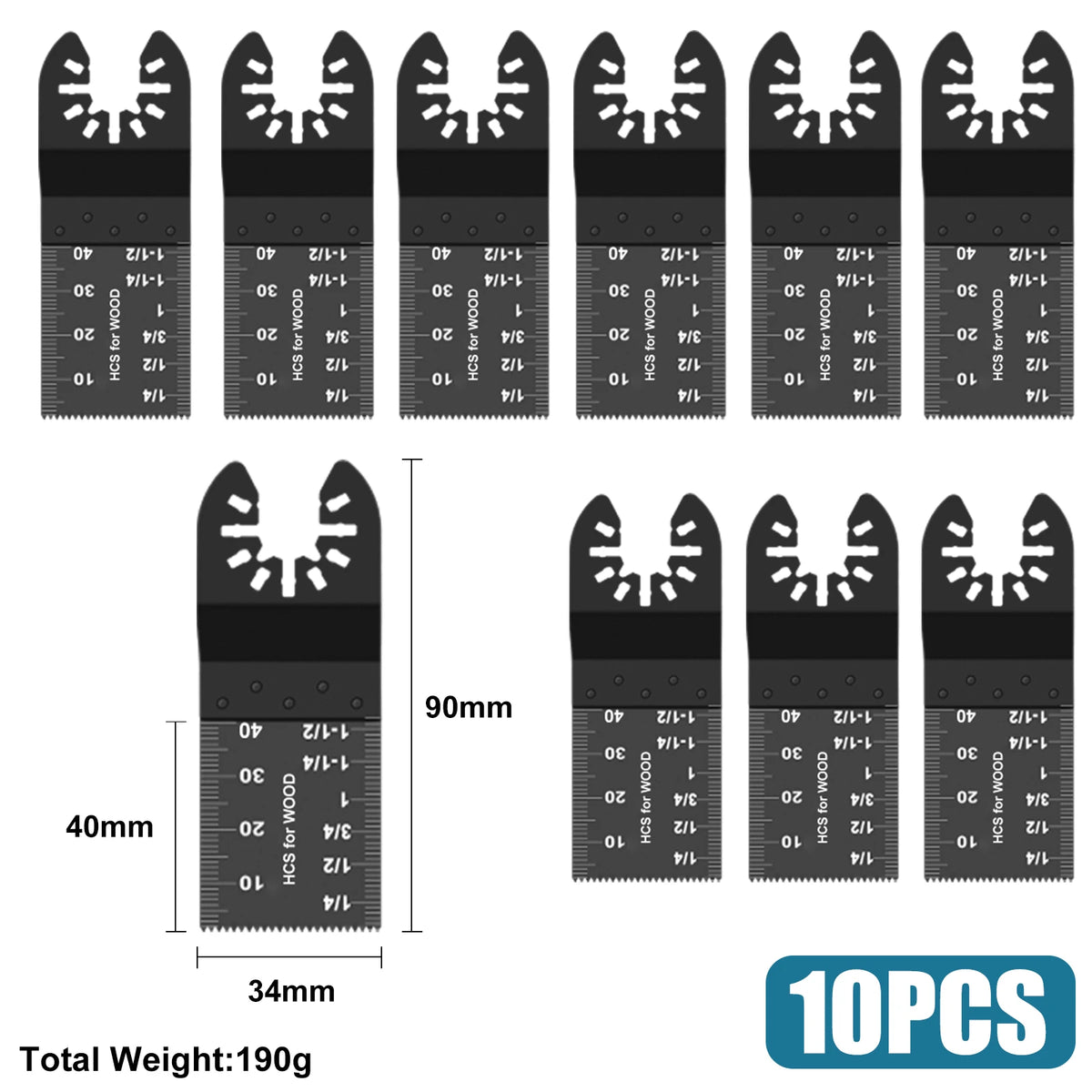 Oscillating Multi-Tool Blade Set — 50 & 63 Piece Kits for Wood, Metal & Plastic