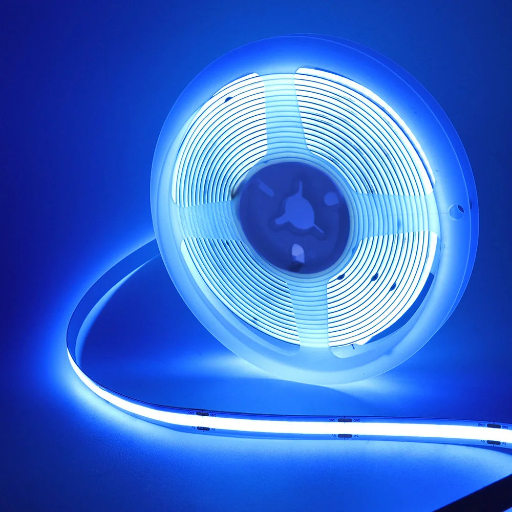 USB COB LED Strip Light — 2m (5V USB Powered)