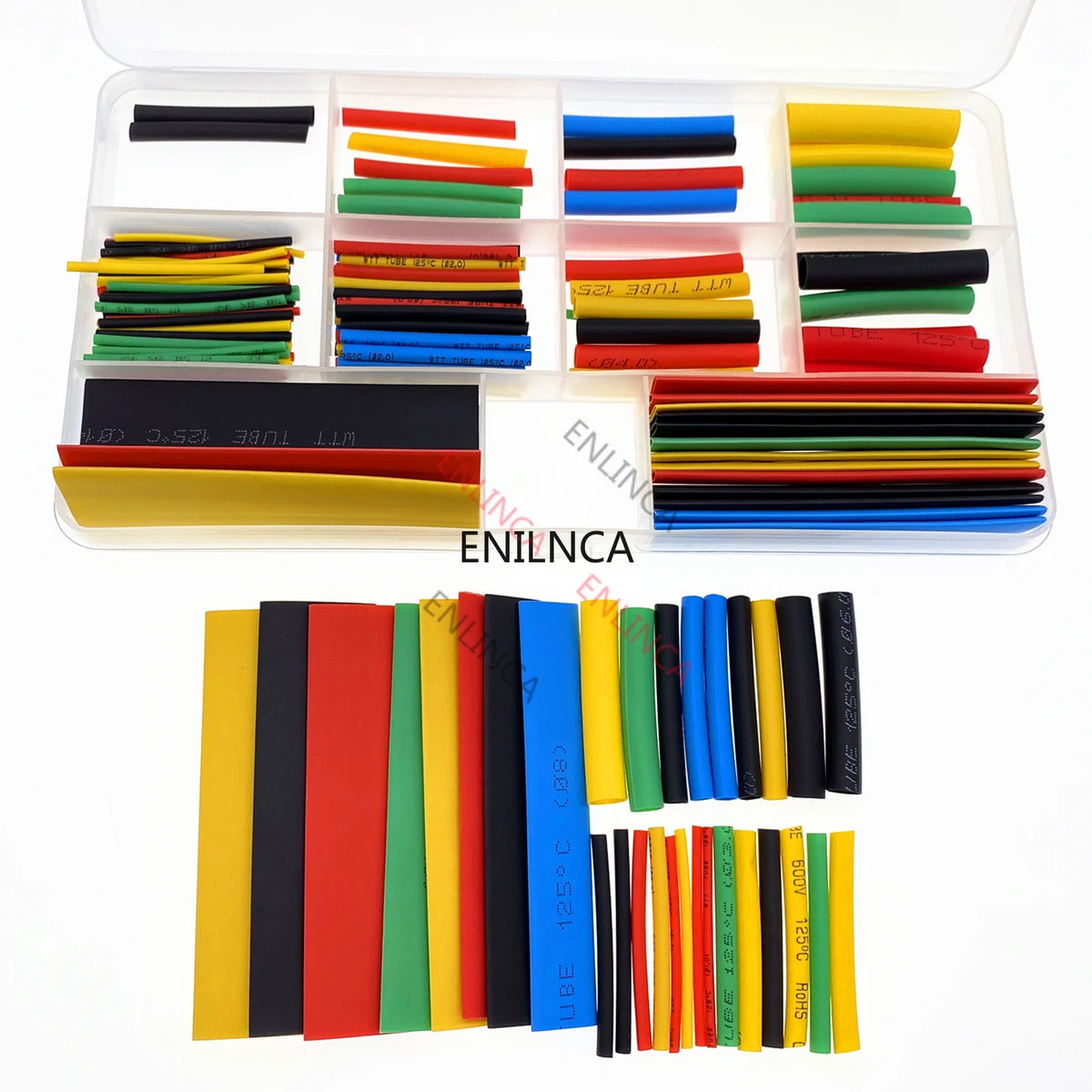 Heat Shrink Tubing Kit — 2:1 Ratio, Assorted Sizes for Wire Insulation & Repair