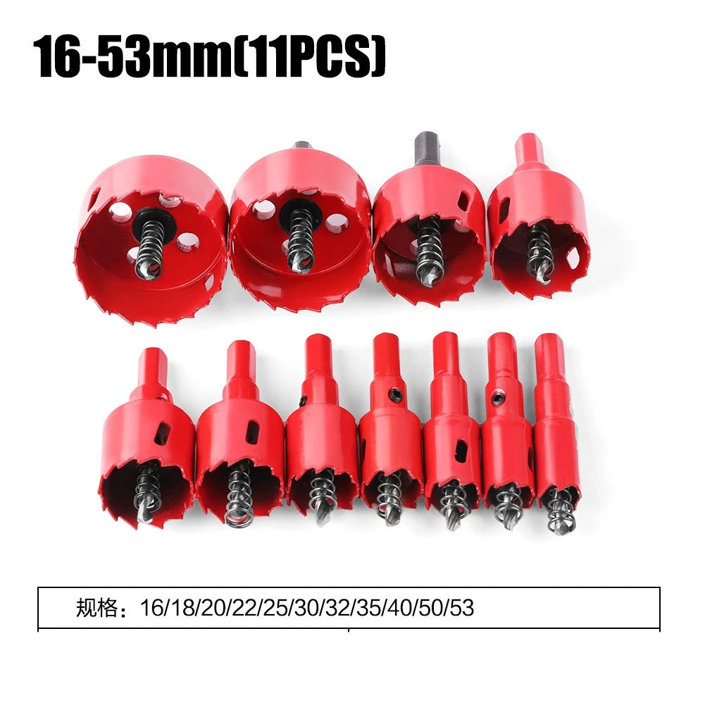 6/8/9/11/12/13/14Pcs M42 Bi-Metal Hole Saw HSS Drill Bits Set for Metal Iron Aluminum Stainless Plastic DIY Wood Cutter Tools