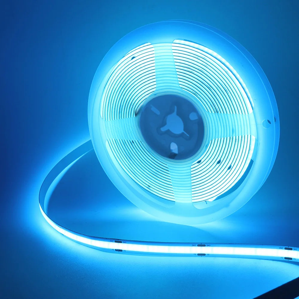 USB COB LED Strip Light — 2m (5V USB Powered)