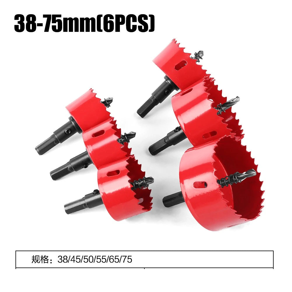 6/8/9/11/12/13/14Pcs M42 Bi-Metal Hole Saw HSS Drill Bits Set for Metal Iron Aluminum Stainless Plastic DIY Wood Cutter Tools