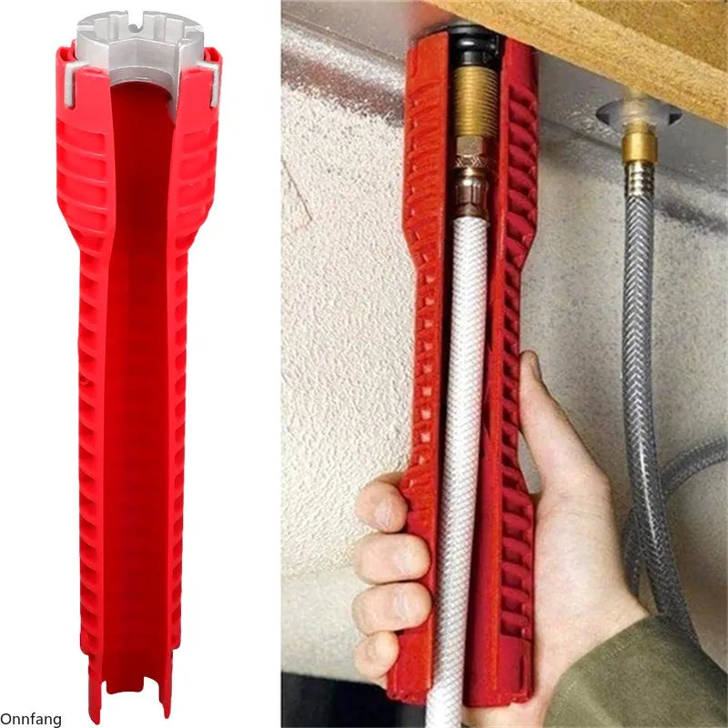 8-in-1 Faucet & Sink Installer Wrench — Multifunction Plumbing Tool for Tight Under-Sink Spaces