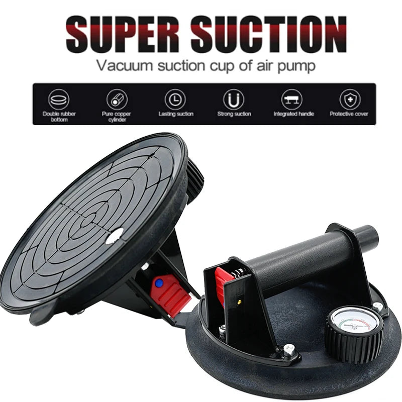 Vacuum Suction Cup Lifters, 8-Inch Hand Pump — 2-Pack with Carry Case