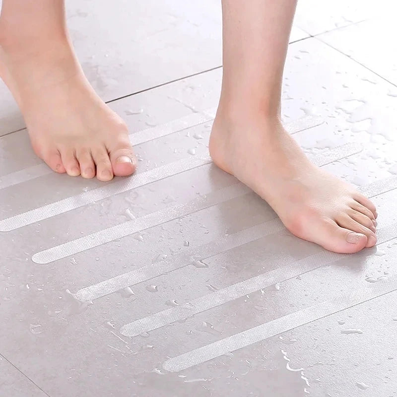 Anti-Slip Bath & Shower Strips — 6 Pieces (White)