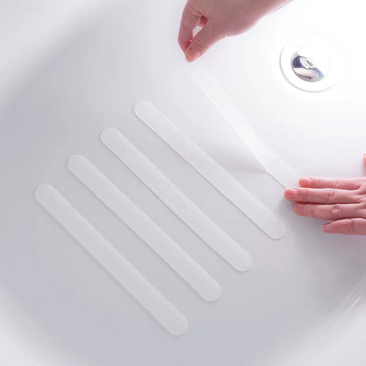Anti-Slip Bath & Shower Strips — 6 Pieces (White)