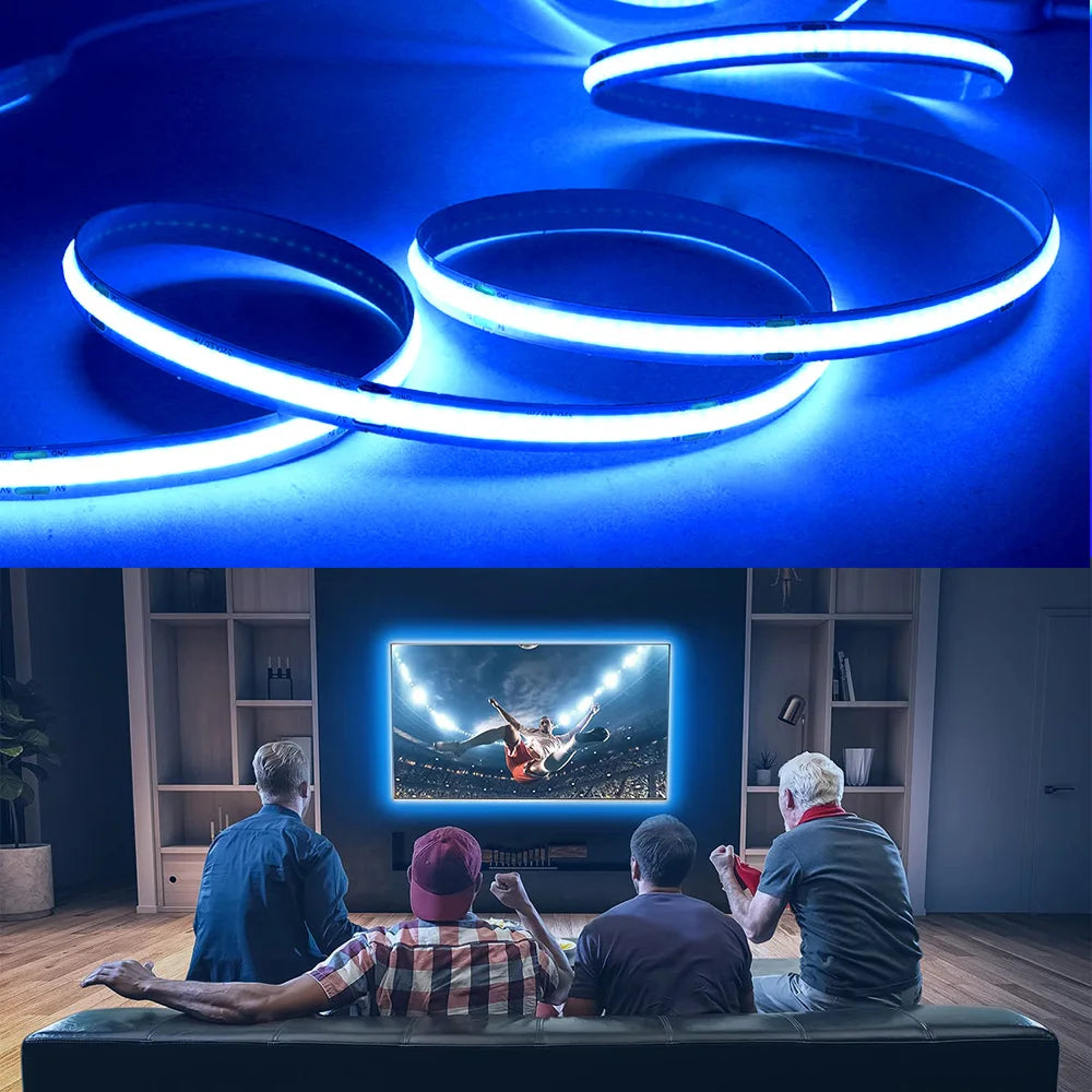 USB COB LED Strip Light — 2m (5V USB Powered)
