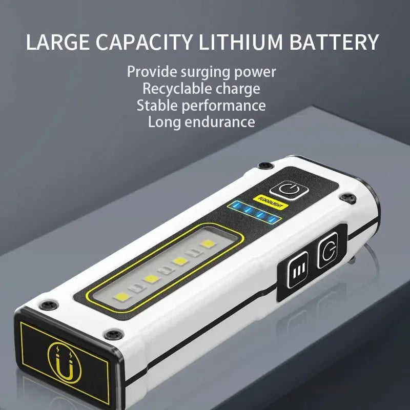 Magnetic LED Work Light — Rechargeable, SOS Mode