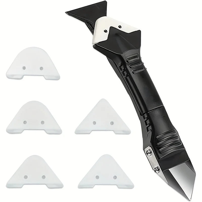 Caulk Remover 3-in-1 + Sealant Scraper Set (Stainless Head)