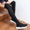 Women Boots Over the Knee Socks Shoes New Female Fashion Flat Shoes Autumn Winter long Boot for Women Body Shaping Sneakers