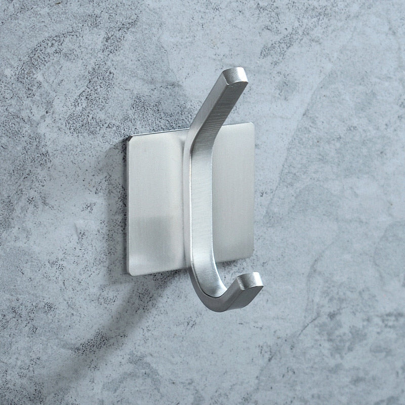 SUS304 Black Robe Hook Wall Hook Towel Hook for Bathroom Stainless Steel Coat Hook Rustproof Hook Hanger for Kitchen Hardware