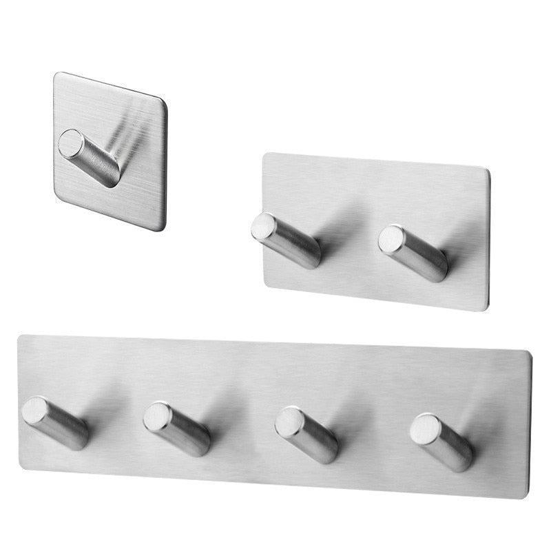 SUS304 Black Robe Hook Wall Hook Towel Hook for Bathroom Stainless Steel Coat Hook Rustproof Hook Hanger for Kitchen Hardware