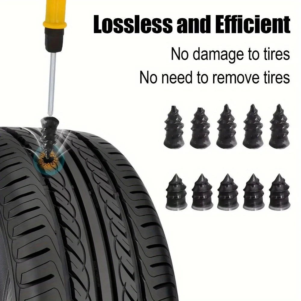 Tire Plug Repair Kit — 23-Piece Emergency Puncture Kit