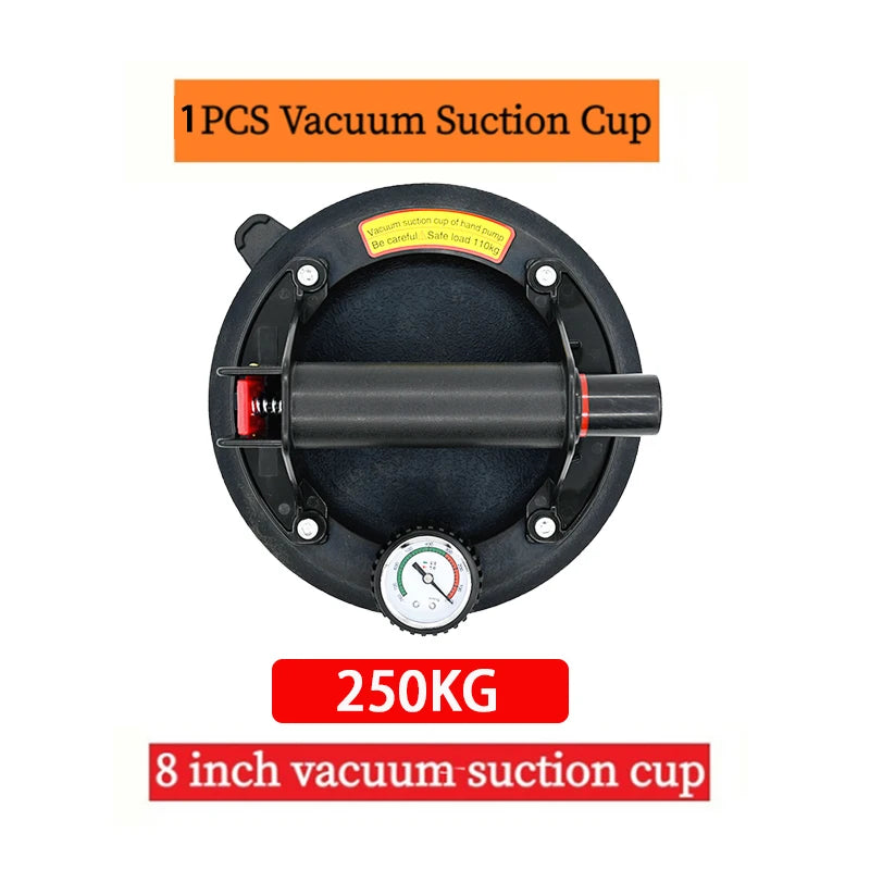 Vacuum Suction Cup Lifters, 8-Inch Hand Pump — 2-Pack with Carry Case