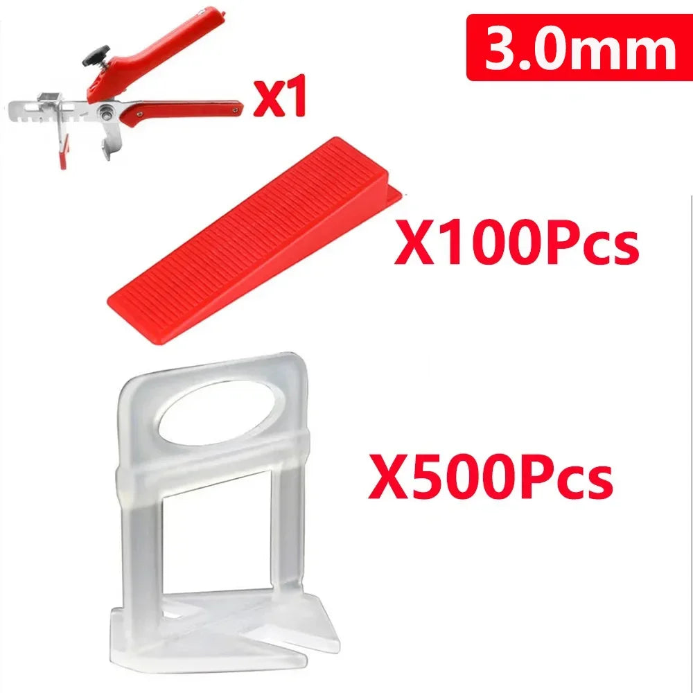 Tile Leveling System Kit — 300-Piece Clips, Wedges & Pliers Set for Floor & Wall Tile