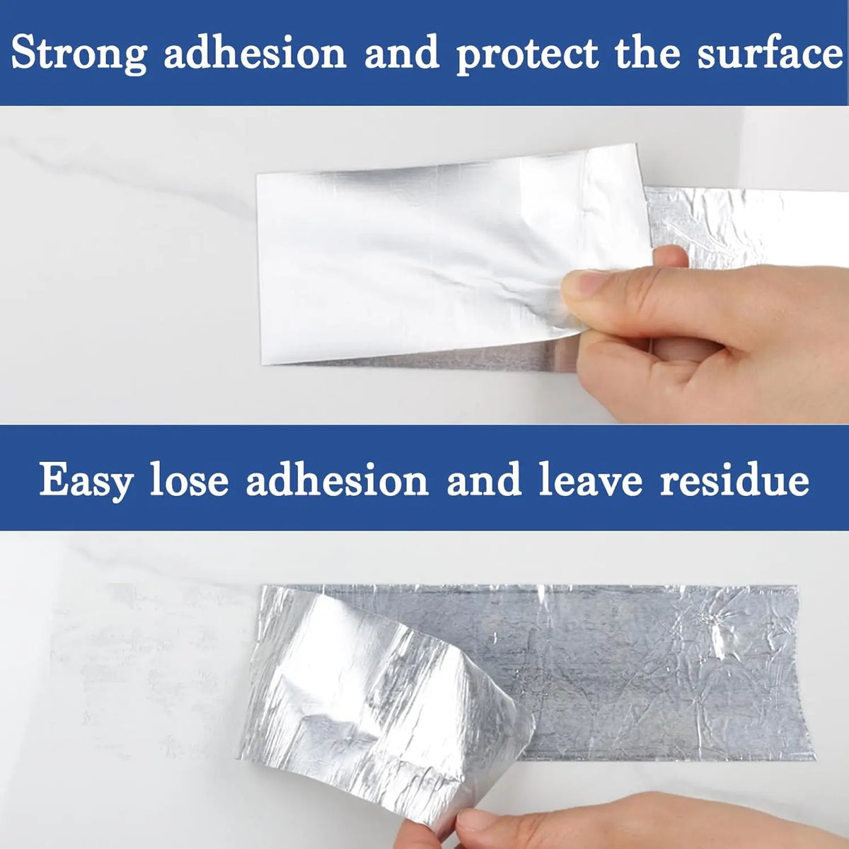 Aluminum Foil Tape, 2-Pack — 2 in x 65 ft per Roll, for HVAC Ductwork, Dryer Vents & Pipe Sealing