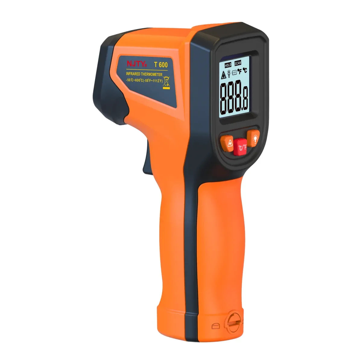 Infrared Thermometer Gun — NJTY T600 (Non-Contact, Laser Sight)