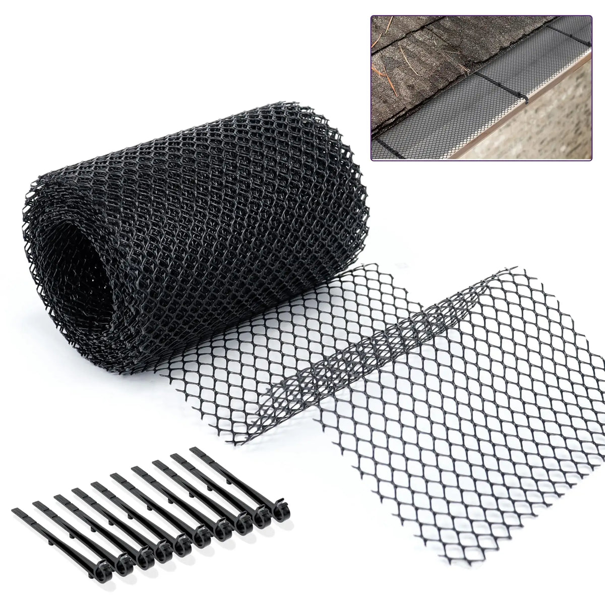 Plastic Roof Gutter Guard Filters grid fence Eaves Sink tree leaves Anti Clogging Mesh Cover For Outdoor Garden Drains Supplies