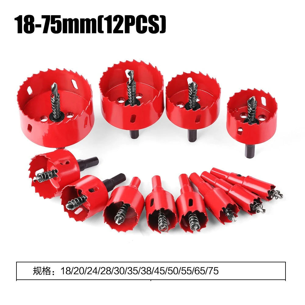 6/8/9/11/12/13/14Pcs M42 Bi-Metal Hole Saw HSS Drill Bits Set for Metal Iron Aluminum Stainless Plastic DIY Wood Cutter Tools