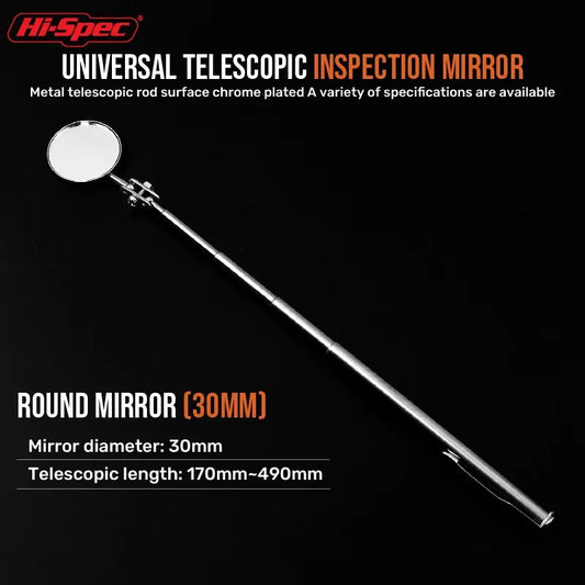 Magnetic Pickup Tool + Inspection Mirror Kit — 5-Piece, LED, Telescoping