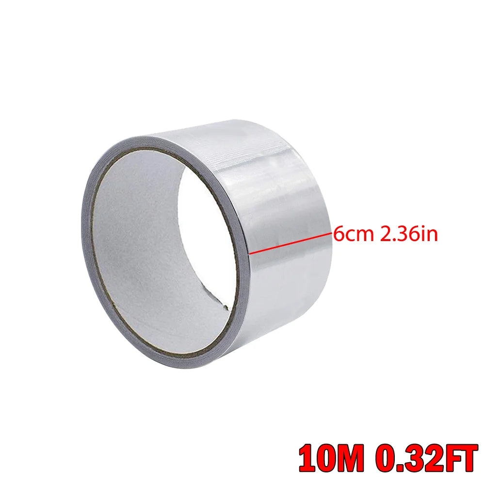 Aluminum Foil Tape, 2-Pack — 2 in x 65 ft per Roll, for HVAC Ductwork, Dryer Vents & Pipe Sealing