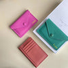 Custom Letters Soft Leather High-end Ultra-thin INS Style Mini Envelope Card Holder Wallet Simple ID Wallet Coin Purse