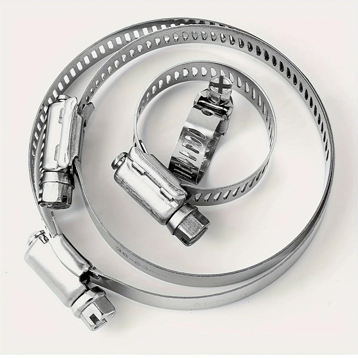 60/120pcs Stainless Steel Hose Clamp Kit - Easy-Tighten Worm Gear, 1/4" to 1-1/2", Ideal for Plumbing & Auto Projects