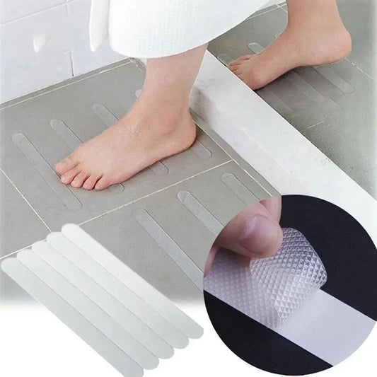 Anti-Slip Bath & Shower Strips — 6 Pieces (White)