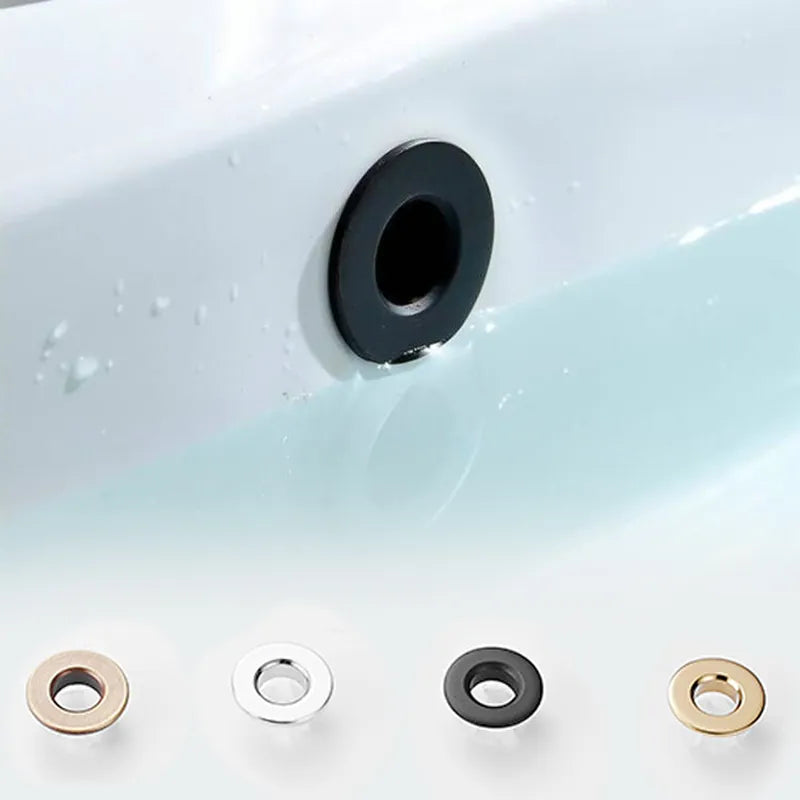 Bathroom Basin Faucet Sink Overflow Cover Brass Six-foot Ring Insert Replacement Hole Cover Cap Chrome Trim Bathroom Accessories