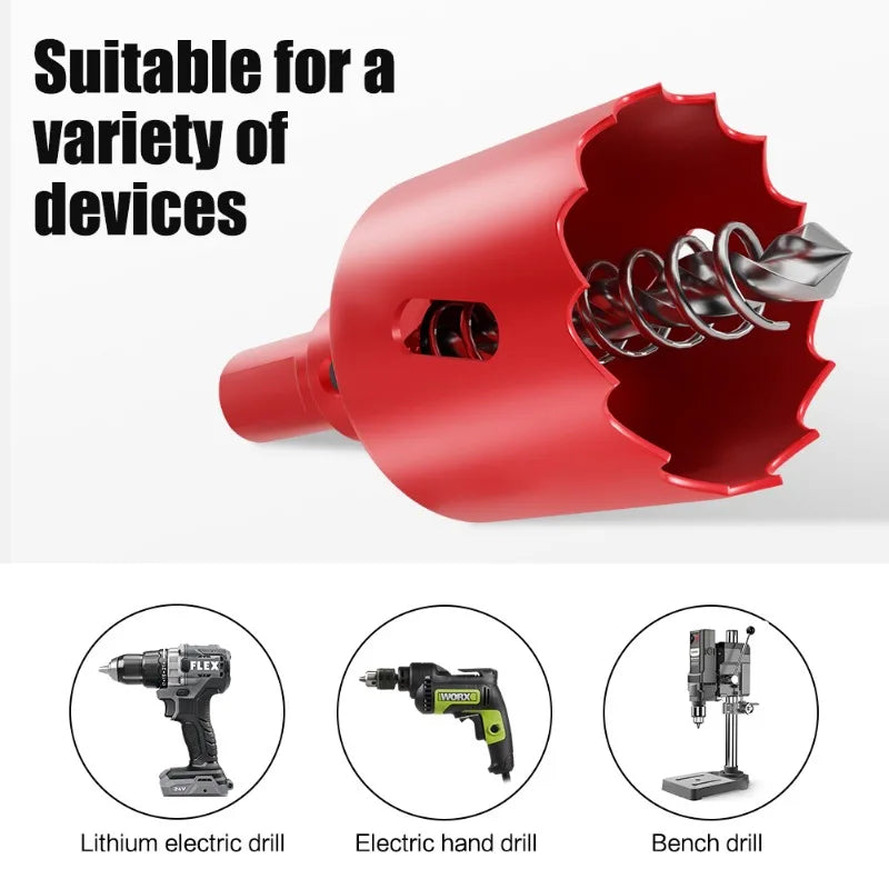 6/8/9/11/12/13/14Pcs M42 Bi-Metal Hole Saw HSS Drill Bits Set for Metal Iron Aluminum Stainless Plastic DIY Wood Cutter Tools