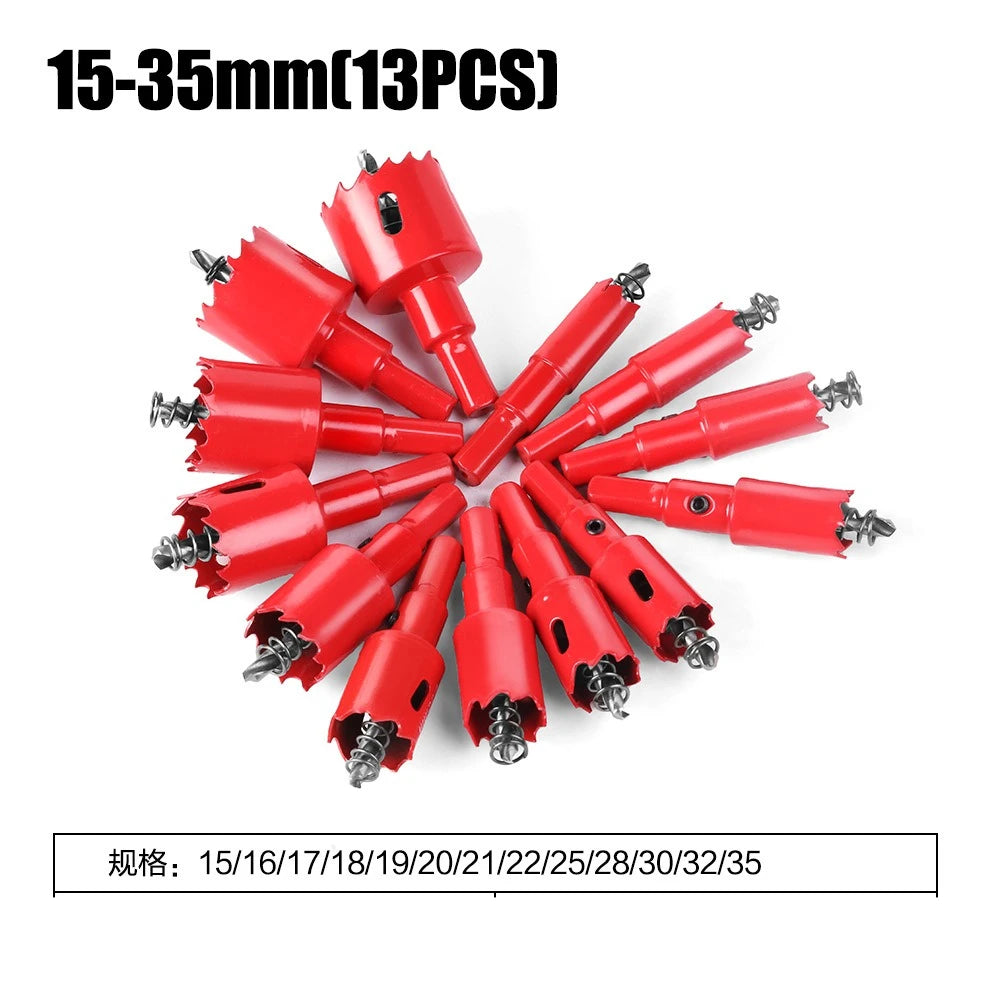 6/8/9/11/12/13/14Pcs M42 Bi-Metal Hole Saw HSS Drill Bits Set for Metal Iron Aluminum Stainless Plastic DIY Wood Cutter Tools