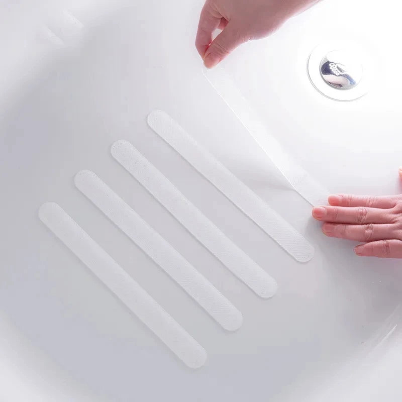 Anti-Slip Bath & Shower Strips — 6 Pieces (White)