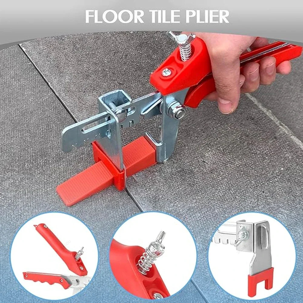 Tile Leveling System Kit — 300-Piece Clips, Wedges & Pliers Set for Floor & Wall Tile