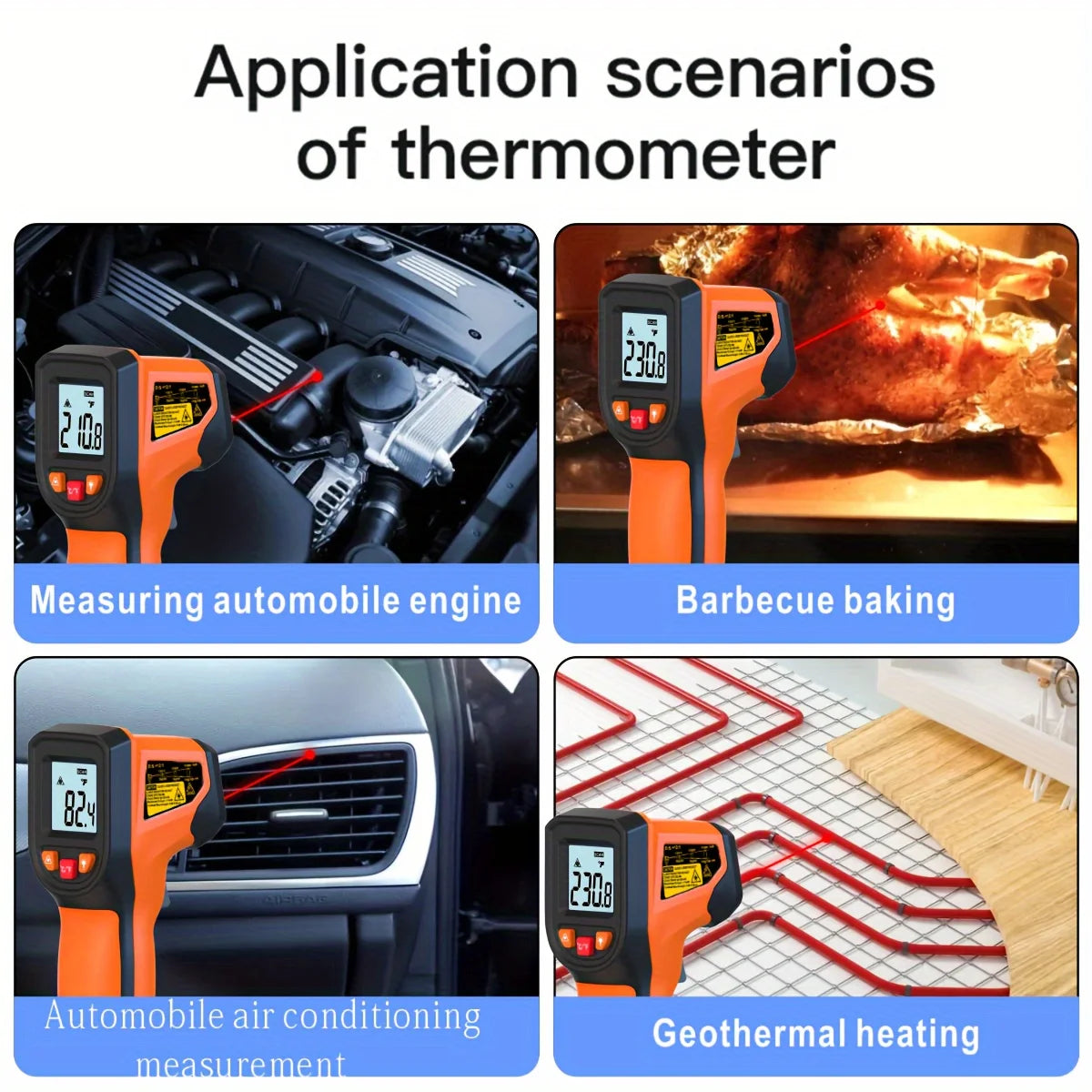Infrared Thermometer Gun — NJTY T600 (Non-Contact, Laser Sight)