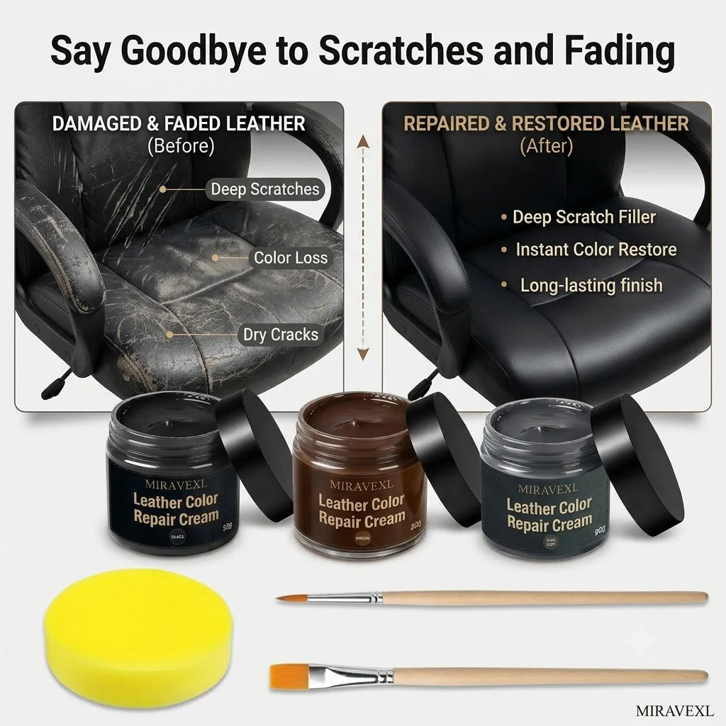 Leather & Vinyl Repair Paste — 50ml with Applicator Sponge
