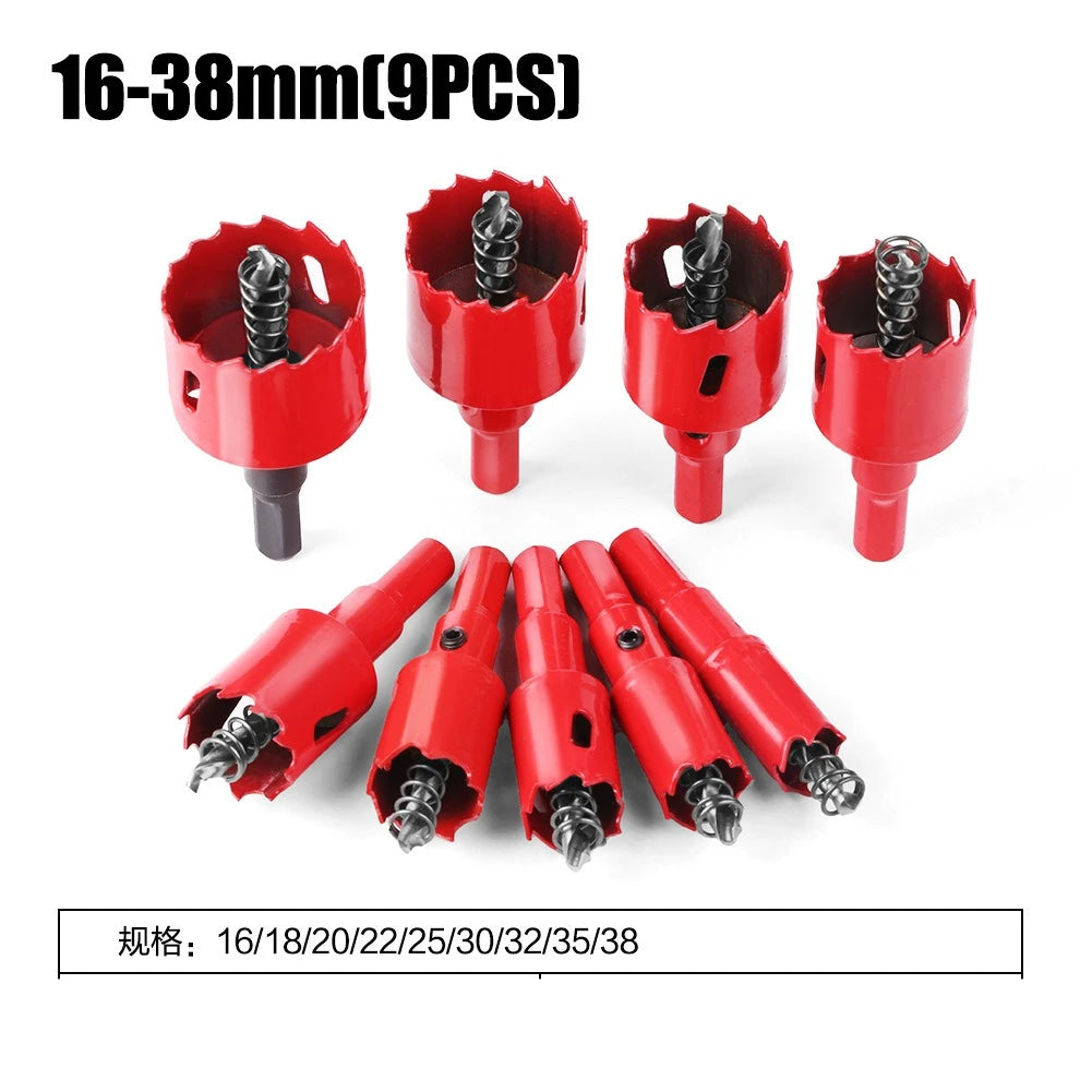 6/8/9/11/12/13/14Pcs M42 Bi-Metal Hole Saw HSS Drill Bits Set for Metal Iron Aluminum Stainless Plastic DIY Wood Cutter Tools