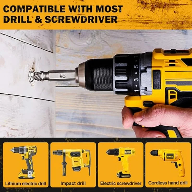 13 Pcs Damaged Screw Extractor Set Easy Out Screw Extractor, Stripped Screw Extractor Set of Rusty Broken Screws & Bolts