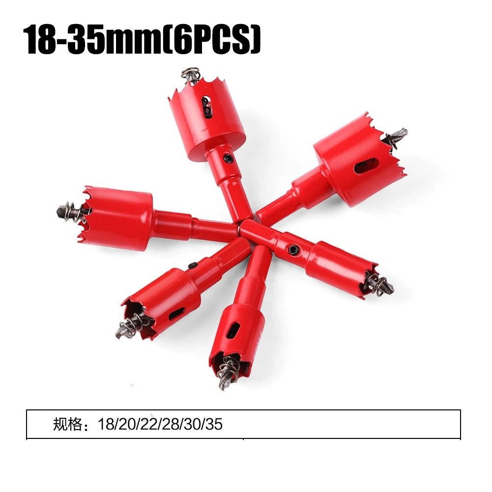 6/8/9/11/12/13/14Pcs M42 Bi-Metal Hole Saw HSS Drill Bits Set for Metal Iron Aluminum Stainless Plastic DIY Wood Cutter Tools