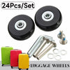 24/12Pcs Suitcase Parts Axles Dia40mm/50mm/60mm Silent Travel Luggage Wheels Casters Repair Replacement Axles Repair Kit