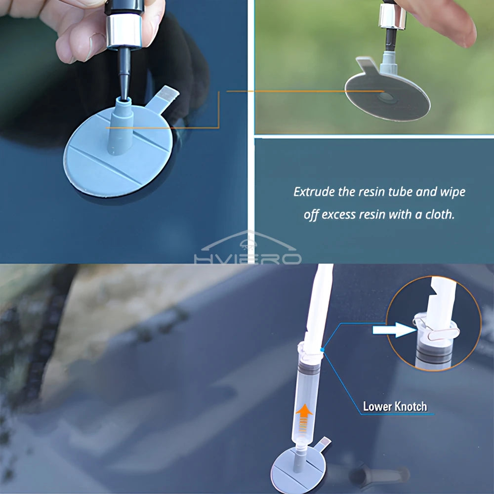 Car Windshield Repair Resin Kit Tools Windscreen Break Scratch Restoration Protective Stickers Glass Cleaner Care No Trace Wash
