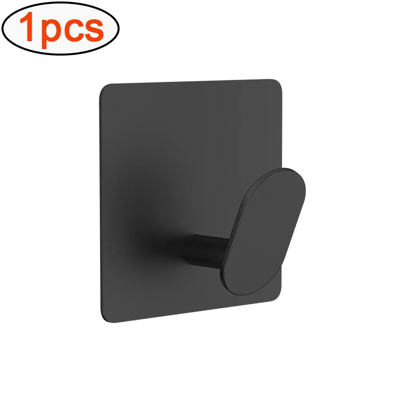 Adhesive Stainless Steel Wall Hooks — 4-Pack